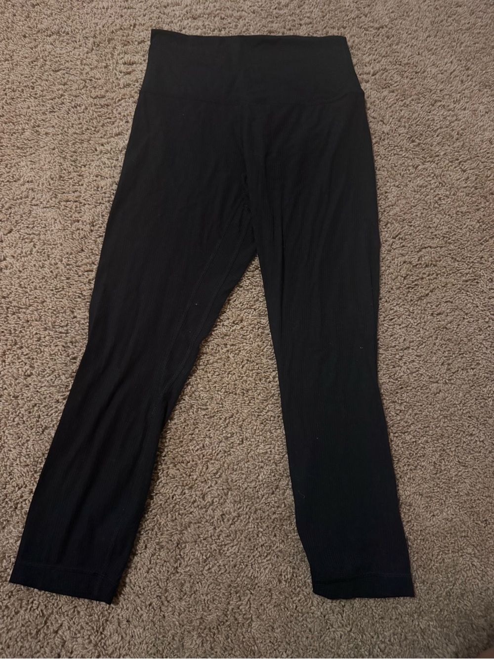 lululemon athletica Ribbed Black High-Waist Leggings